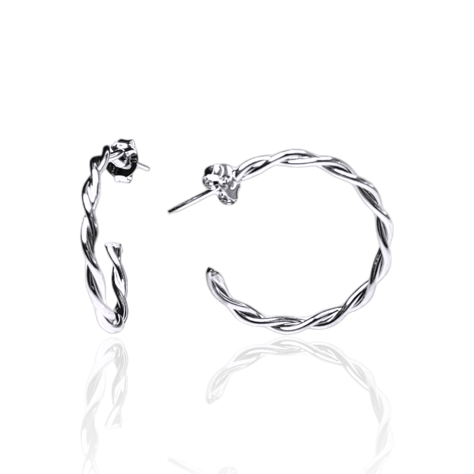 Brinco Argola Trançada Média