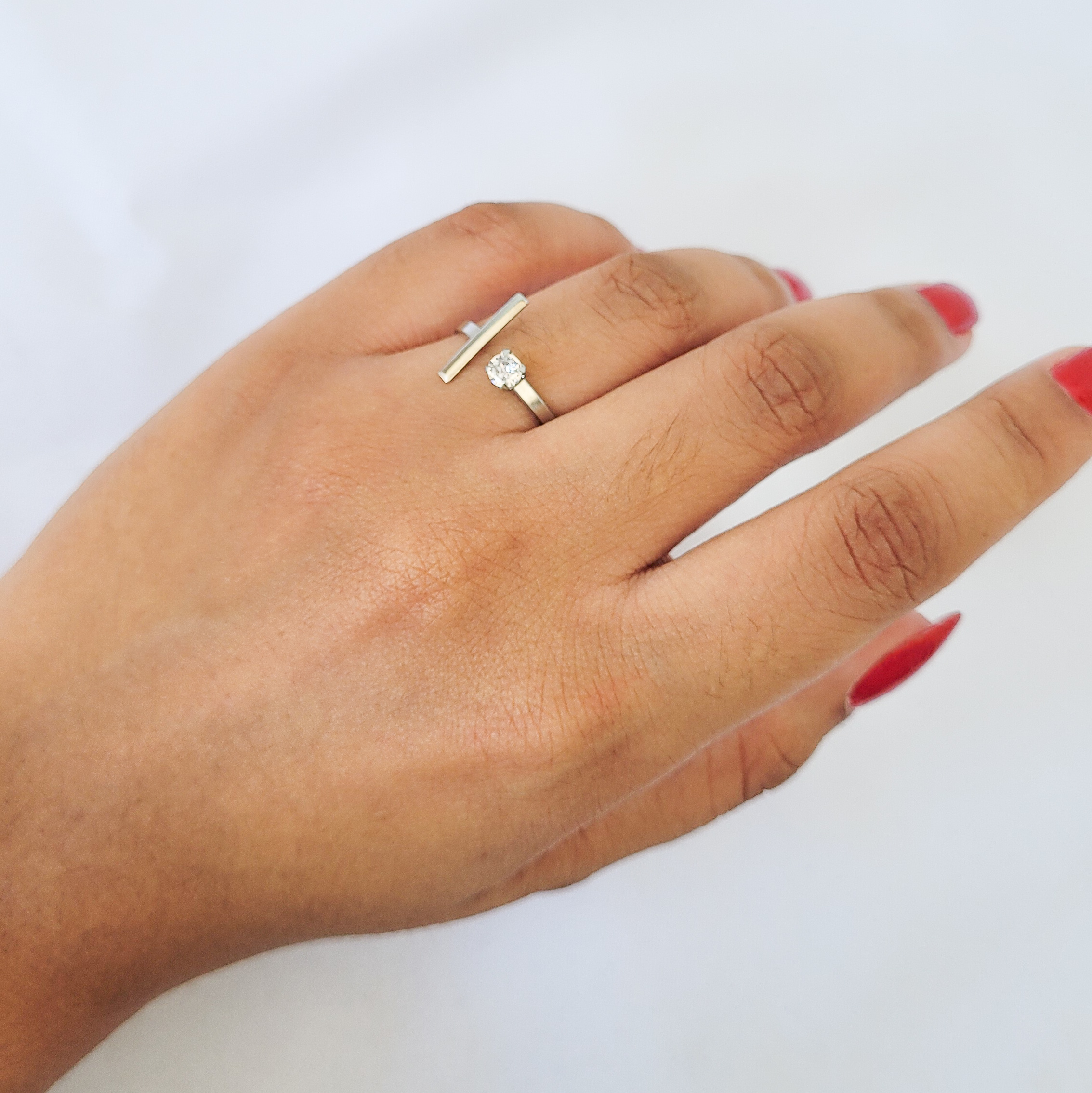 Anel Zircônia c/ Barra em aço inoxidável - Imagem 3