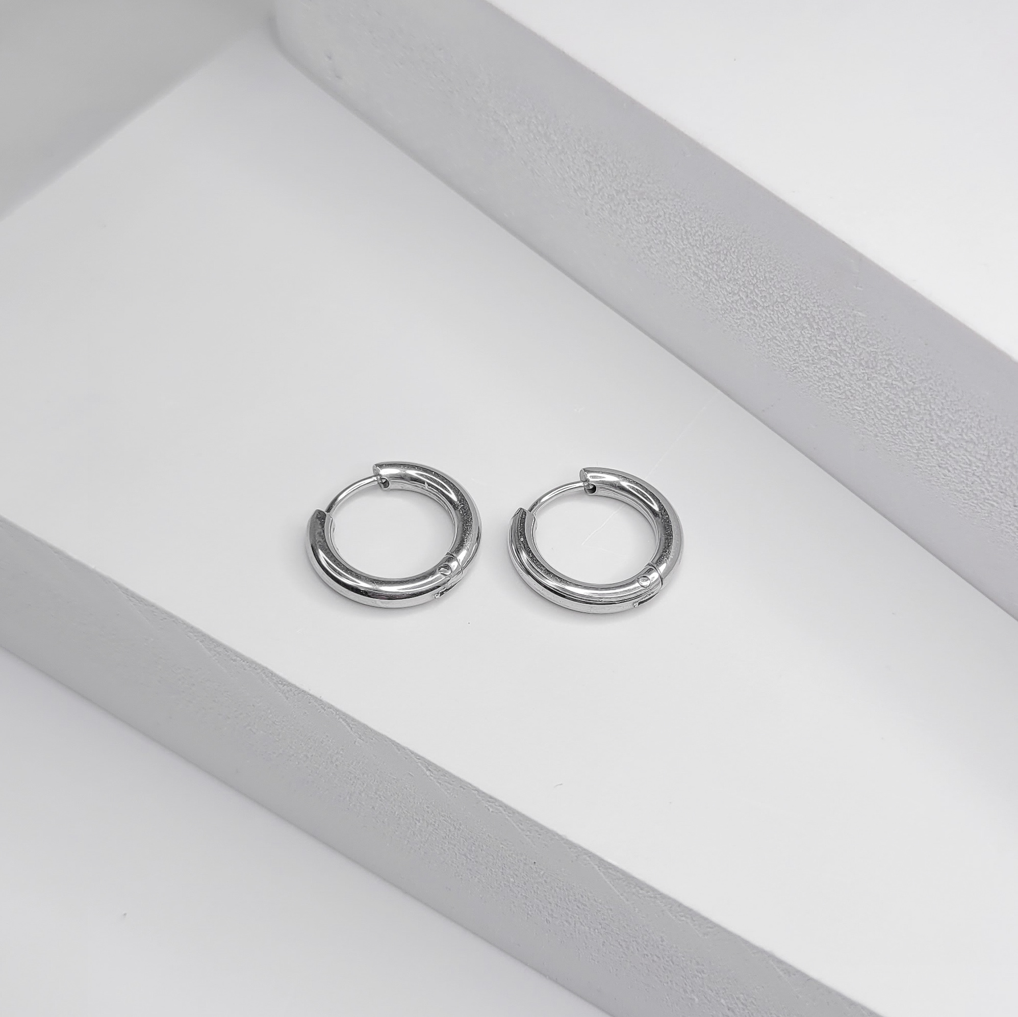 Argola Mini Click redonda em aço inoxidável