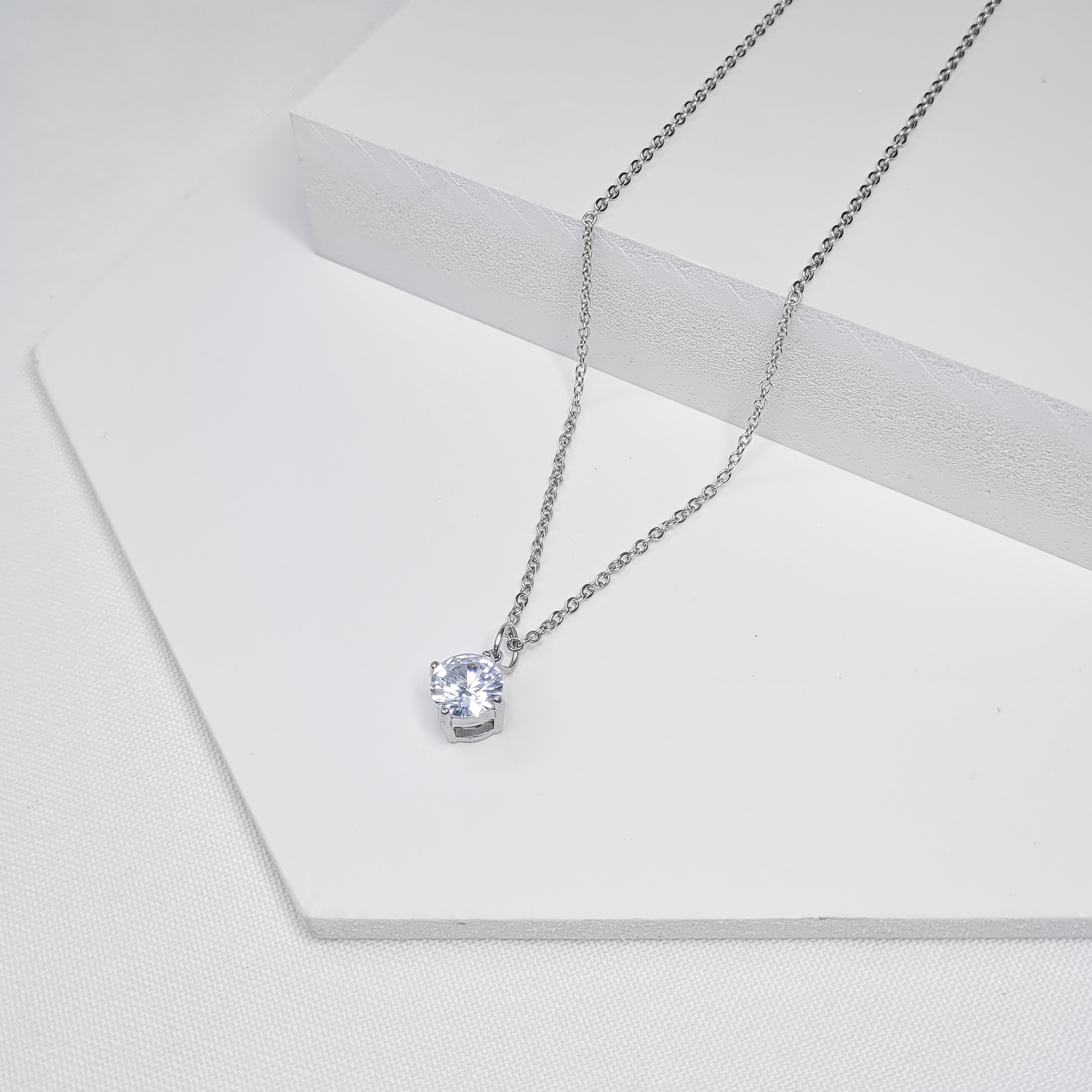 Colar Ponto de Luz grande em Aço Inoxidável