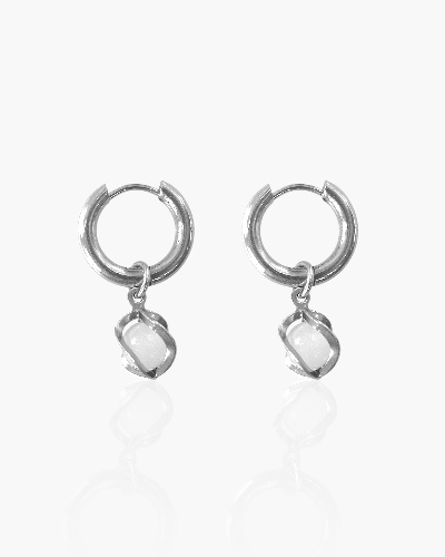 Brinco Argola Click Pingente Esfera