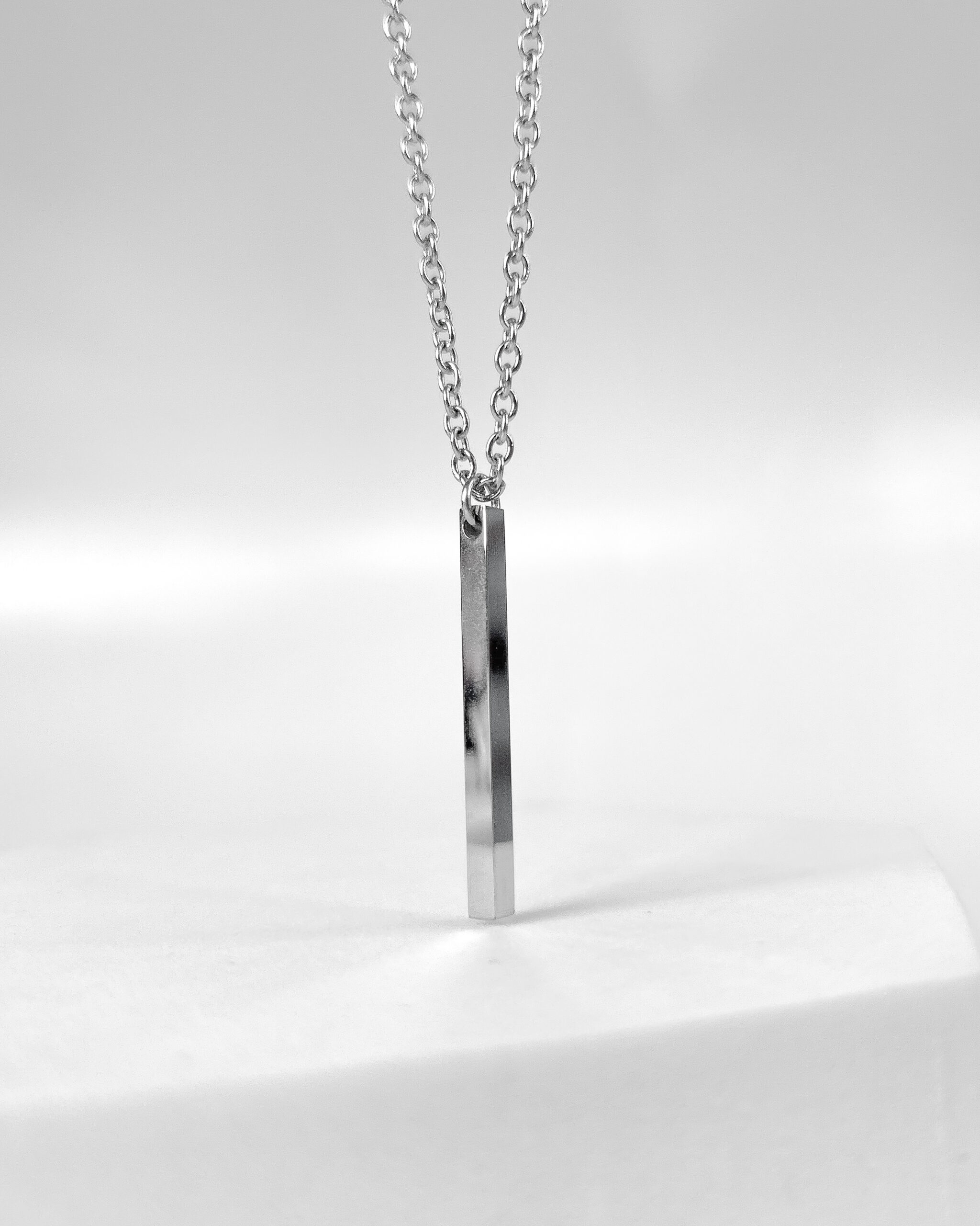 Colar Pingente Palito 50cm em Aço Inoxidável