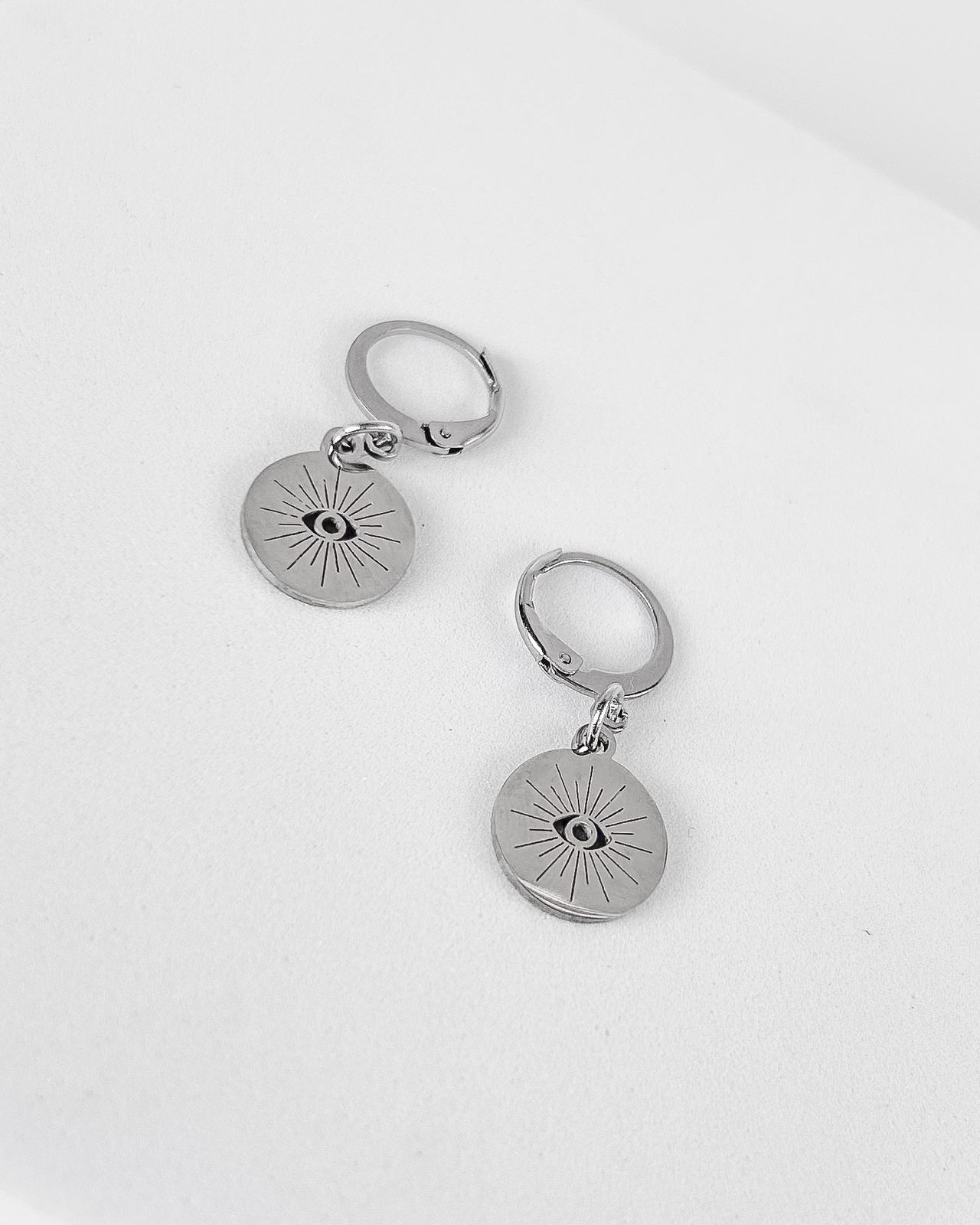 Brinco Argola Pingente Olho Grego - Imagem 2