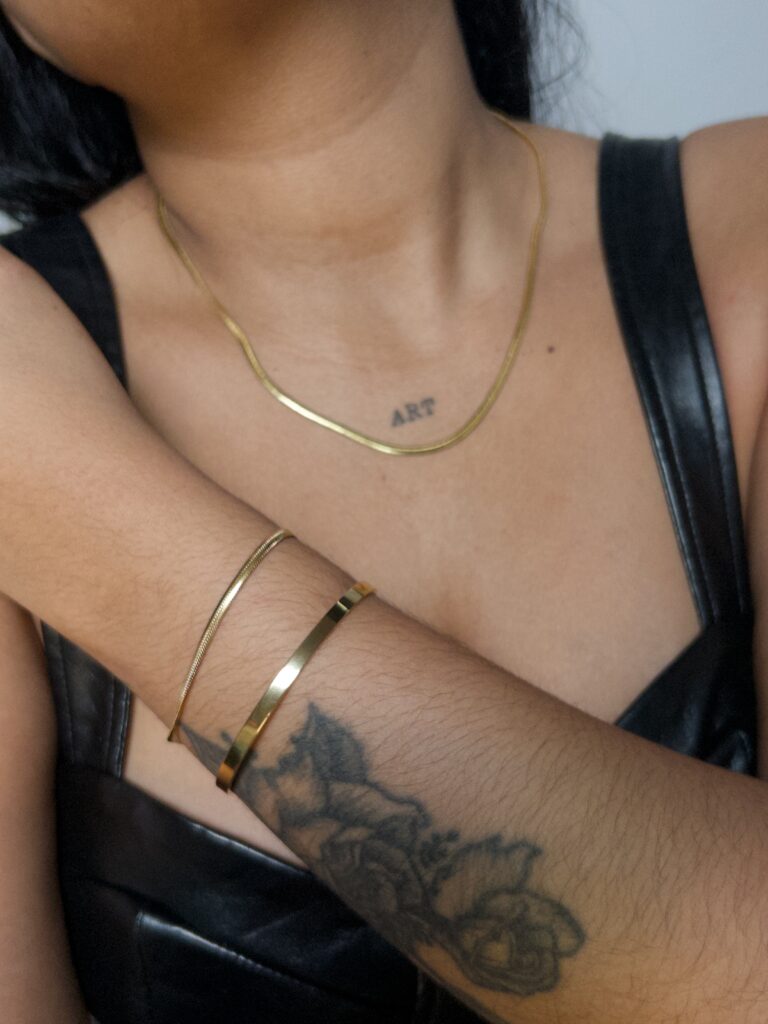 Joias em aço inoxidável com banho ouro18k