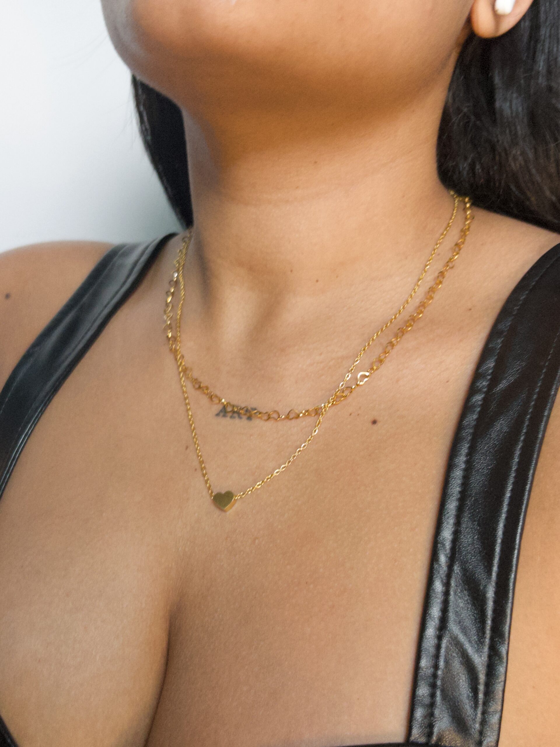 Colar Coração 3D em Aço Inoxidável banhado a ouro 18k - Imagem 2