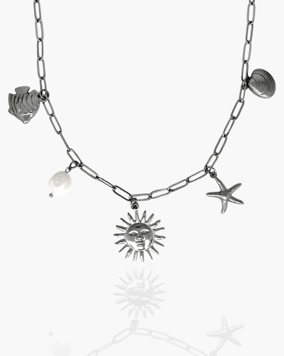 Colar Corrente Inspiração Cartier Pingente Personalizado em Aço Inoxidável