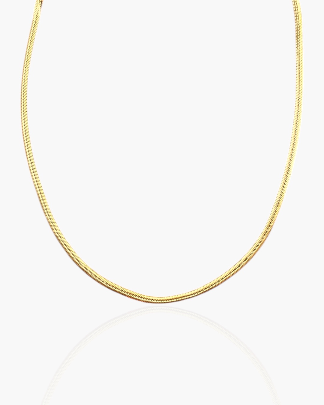 Colar corrente Cobra 3mm em Aço Inoxidável banhado a ouro 18k