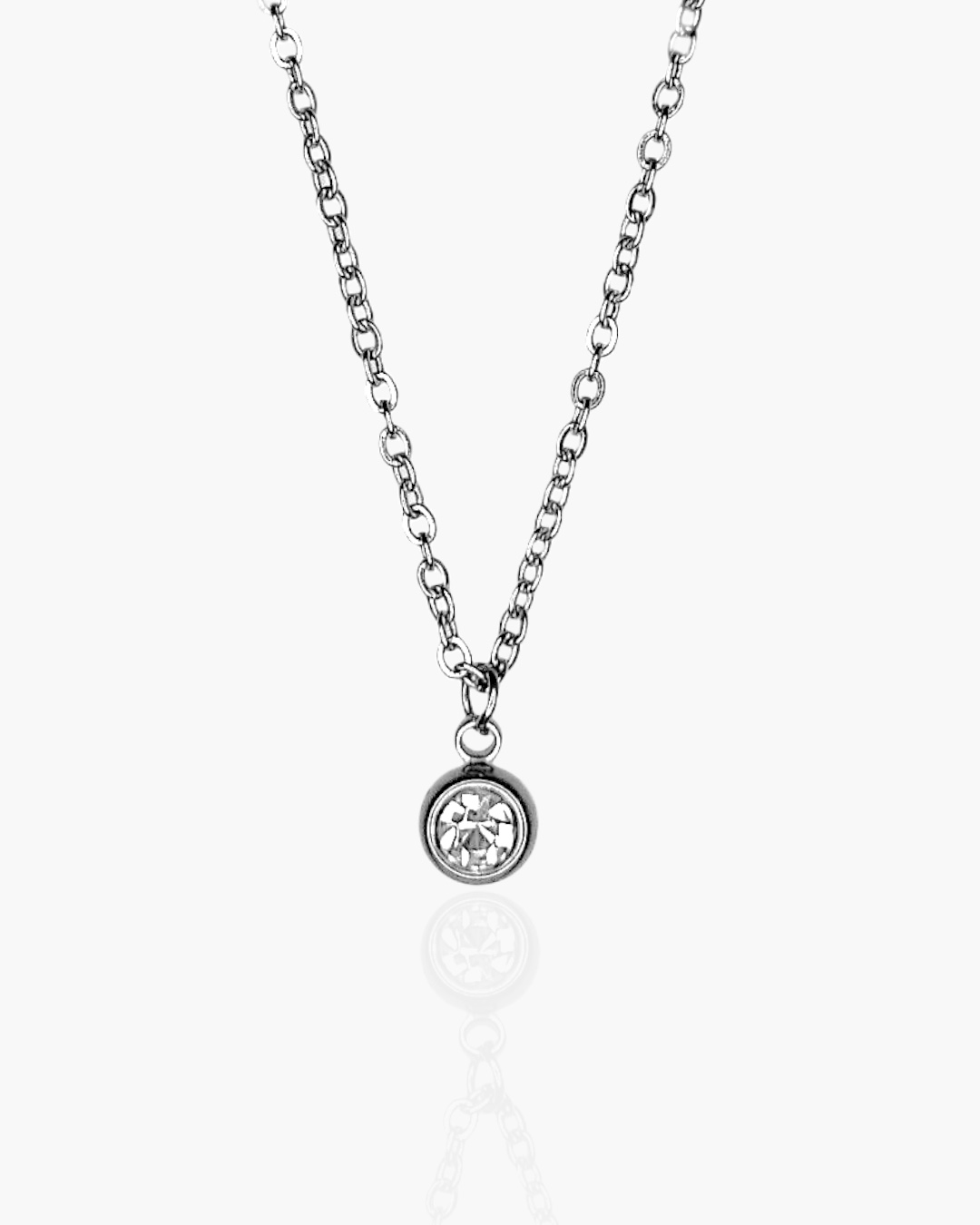 Colar Mini ponto de Luz em Aço Inoxidável