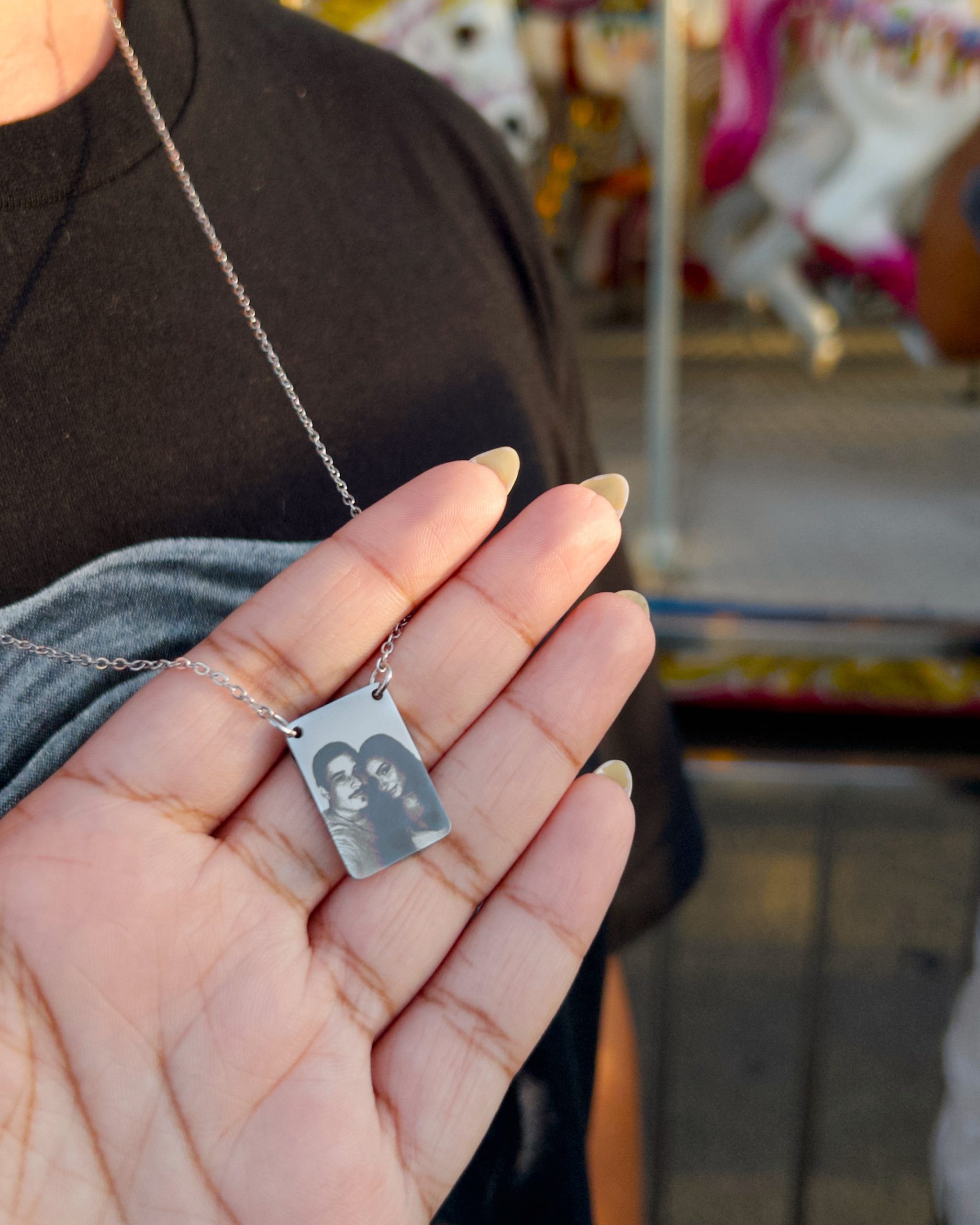 Colar personalizado com foto tipo escapulário