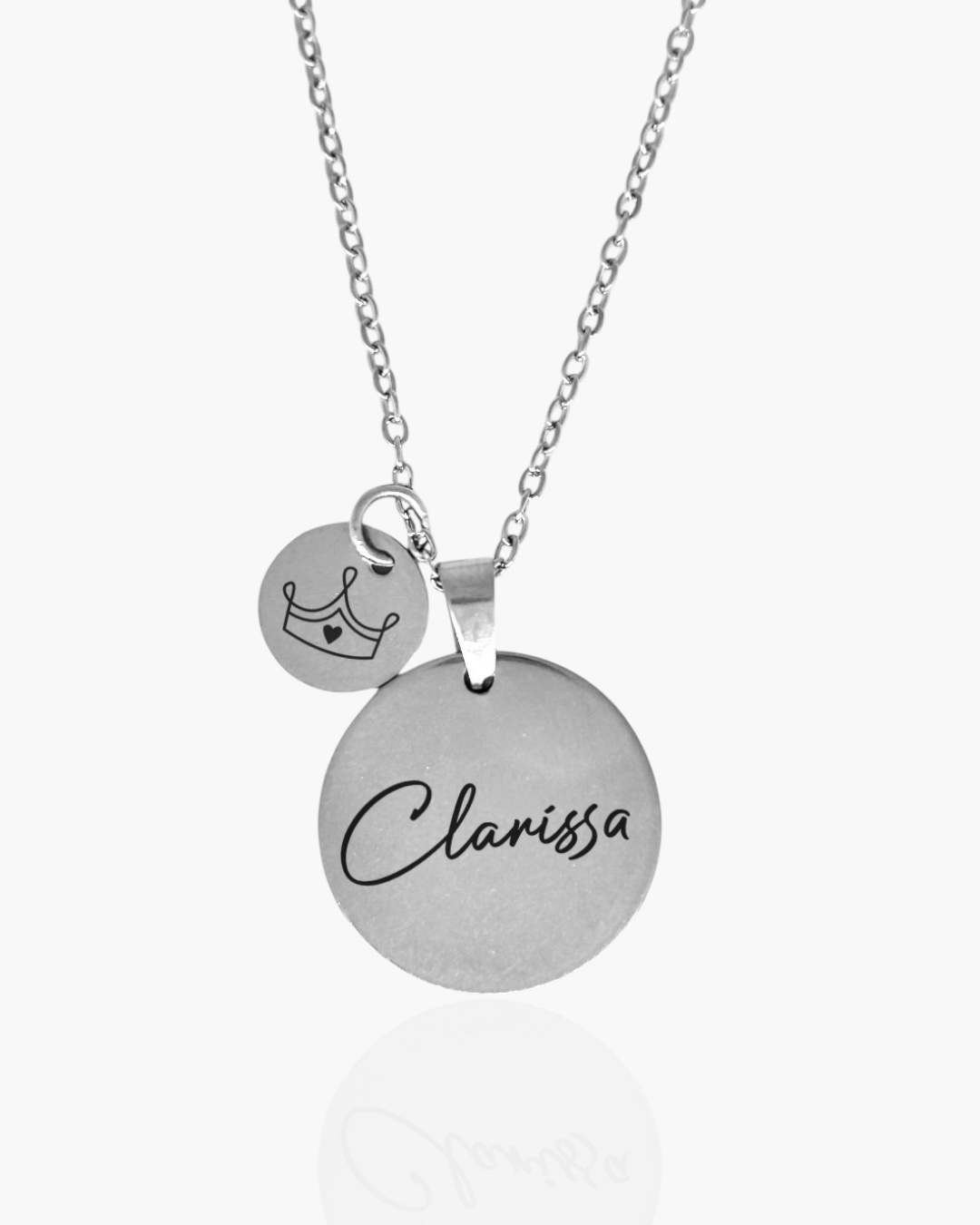 Colar Personalizado nome pingente coroa princesa