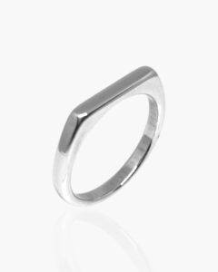 Anel Sinete em Aço Inoxidável minimalista. Moderno, para mulheres que curtem itens delicados.