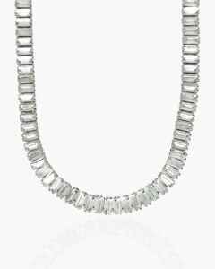 CHOKER GARGANTILHA COM ZIRCÔNIAS LUXUOSO EM AÇO INOXIDÁVEL JÓIA