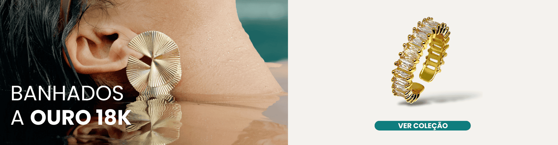 Coleção de joias a prova d' água banhada a ouro 18k PVD