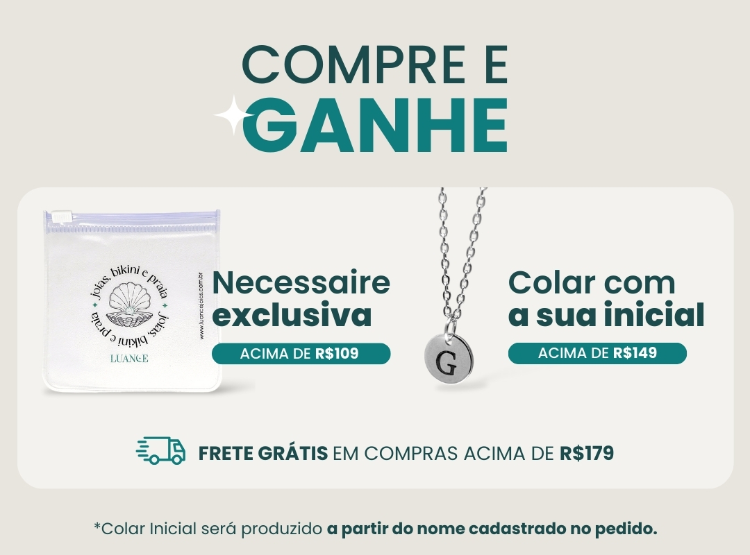 compre e ganhe necessaire de primavera exclusiva e colar personalizado com inicial