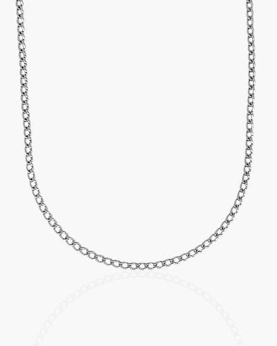 Colar Masculino Corrente Grumet Fina em Aço Inoxidável. Perfeita para Homens.